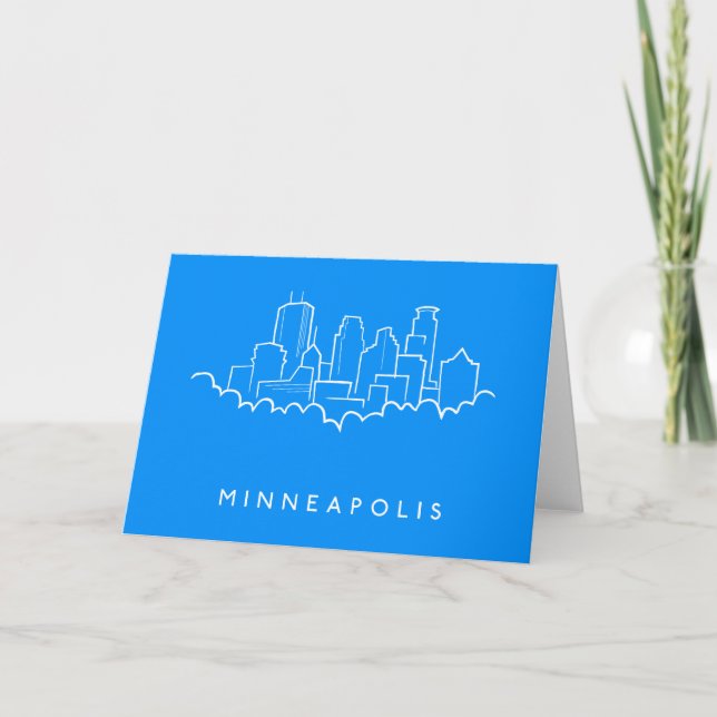 Minneapolis, Minnesota Skyline Card (Front)