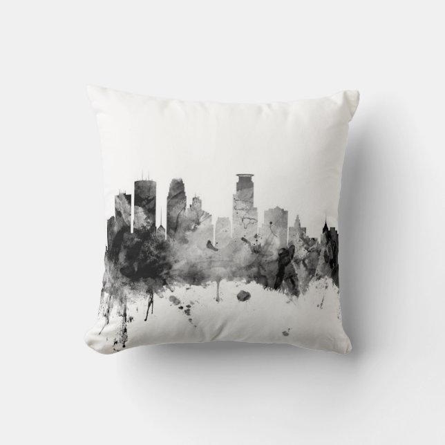Minneapolis Minnesota Skyline Cushion (Front)