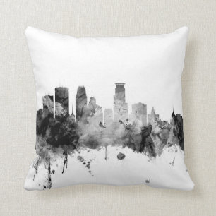 Minneapolis Minnesota Skyline Cushion