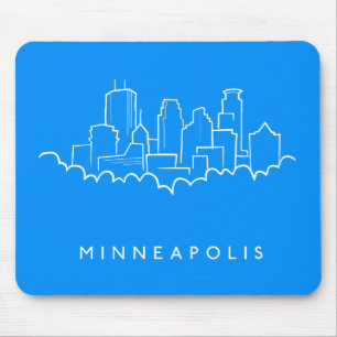 Minneapolis, Minnesota Skyline Mouse Pad