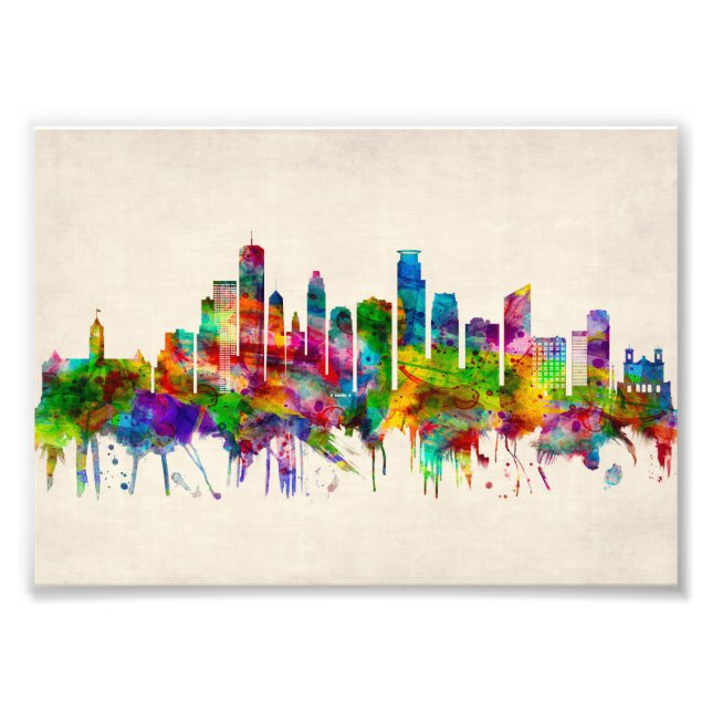 Minneapolis Minnesota Skyline Photo Print (Front)