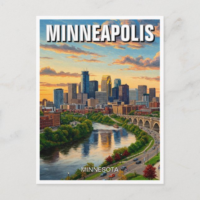 Minneapolis Minnesota Travel Postcard (Front)
