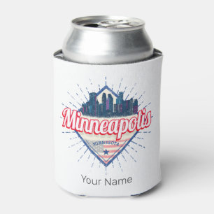 Minneapolis Minnesota USA Skyline United States Can Cooler