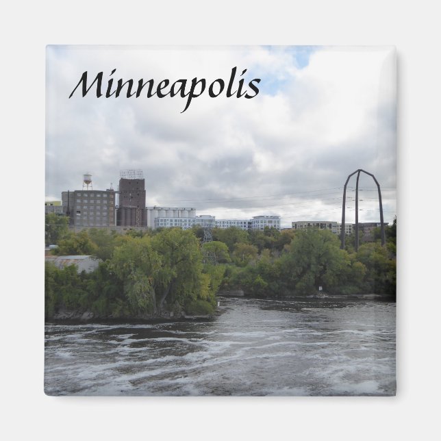 Minneapolis Mississippi River Photo Magnet (Front)
