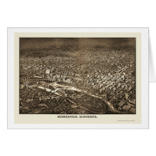 Minneapolis, MN Panoramic Map - 1885
