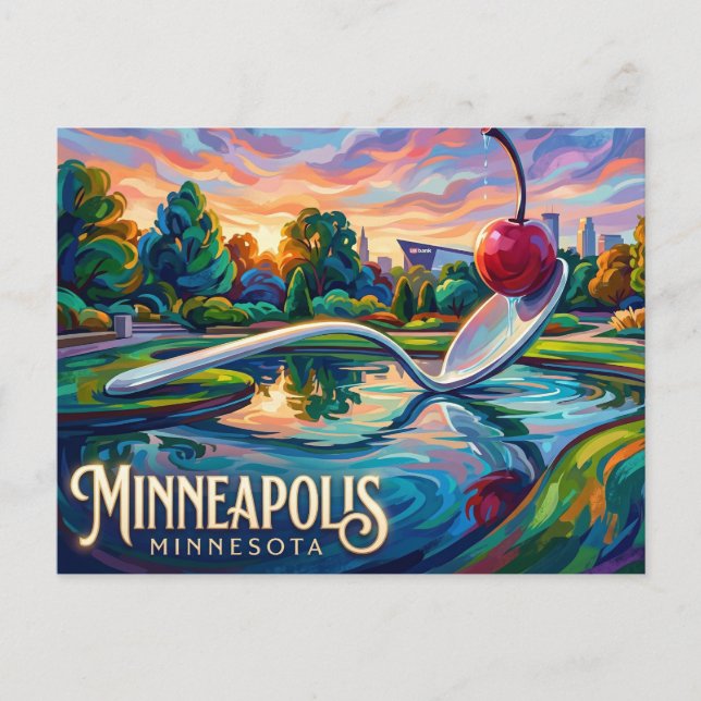 Minneapolis Sculpture Garden Minnesota Postcard (Front)