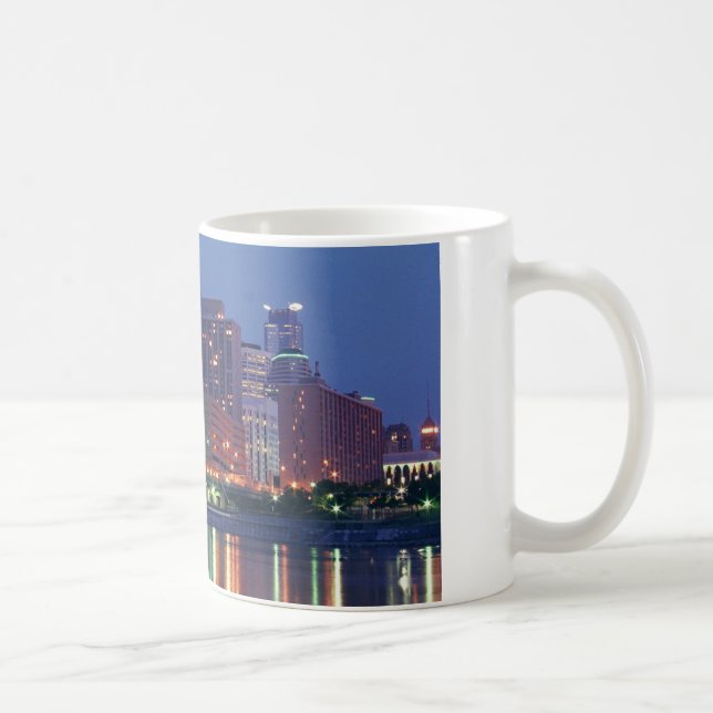 Minneapolis Skyline at night Coffee Mug (Right)