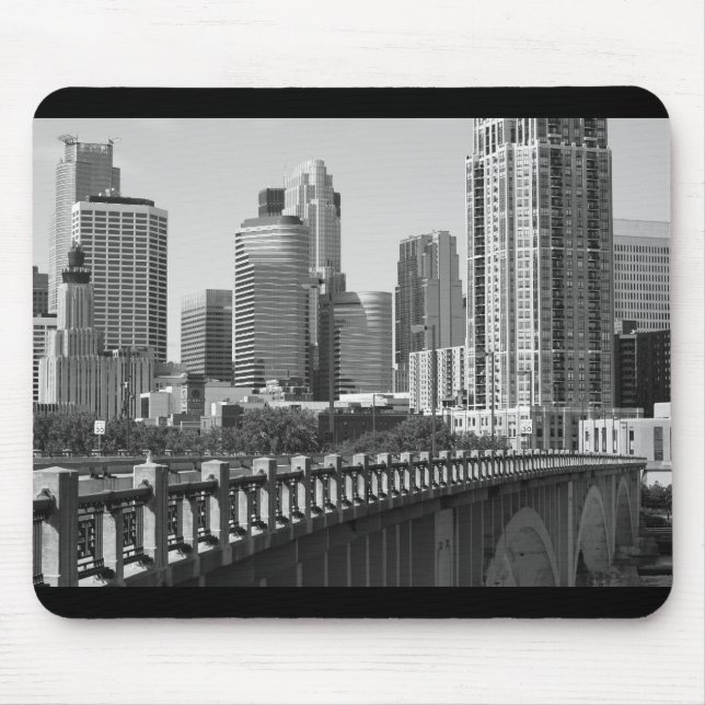 Minneapolis Skyline In Daylight Mouse Pad (Front)