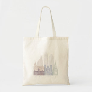 MINNEAPOLIS SKYLINE POSTER PASTEL TOTE BAG