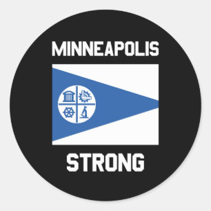 Minneapolis Strong Classic Round Stickers