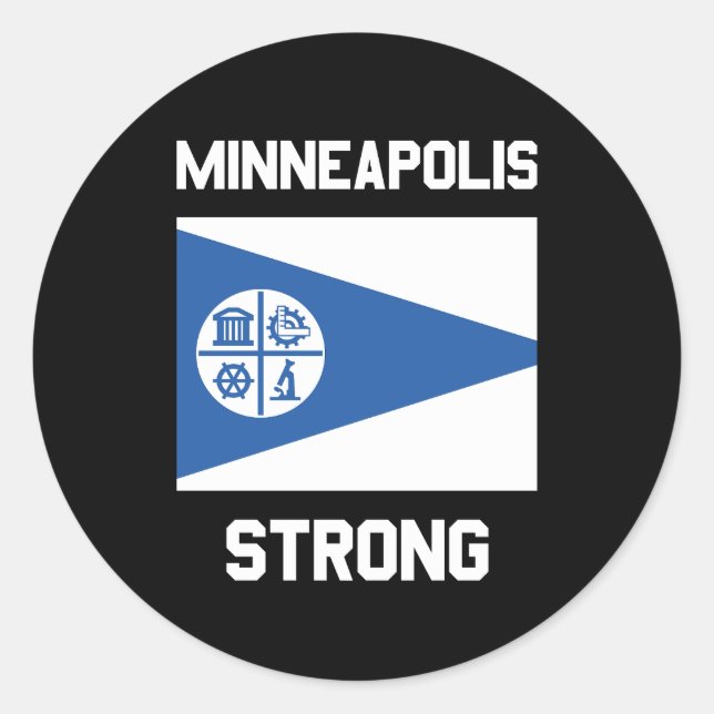 Minneapolis Strong Classic Round Stickers (Front)