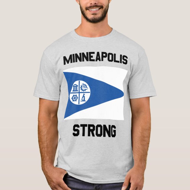 Minneapolis Strong Men’s Basic T-Shirt (Front)