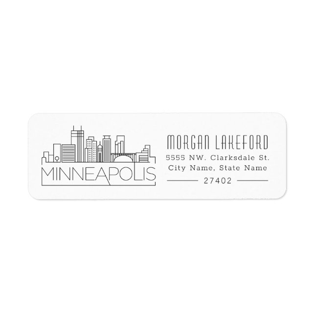 Minneapolis Stylised Skyline | (Front)