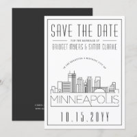 Minneapolis Wedding Skyline Save the Date