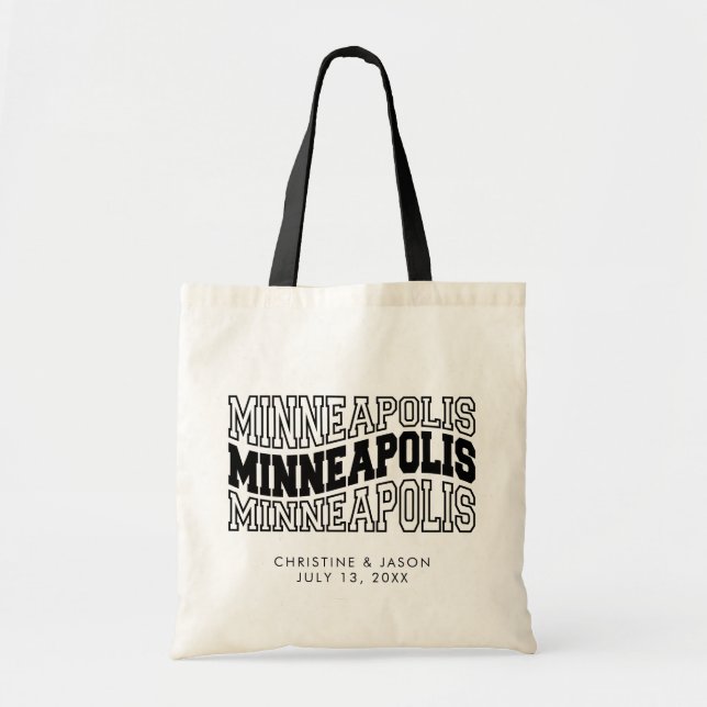 Minneapolis Wedding Welcome Tote Bag (Front)