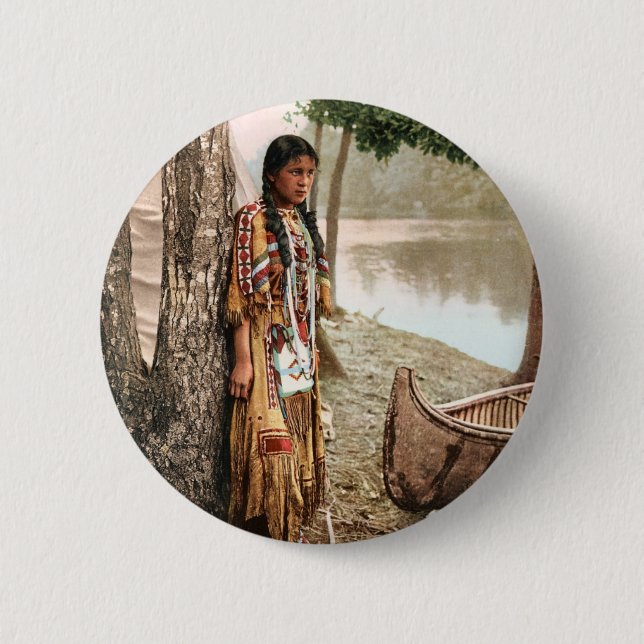 Minnehaha 1897 6 cm round badge (Front)