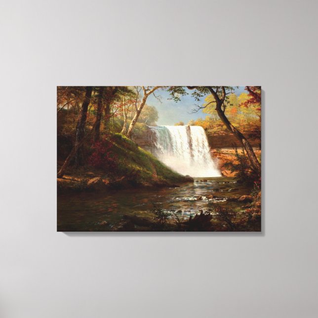 Minnehaha Falls, an Albert Bierstadt artwork Canvas Print (Front)