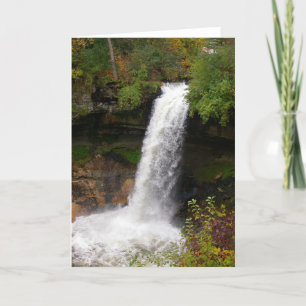 Minnehaha Falls in autumn Card