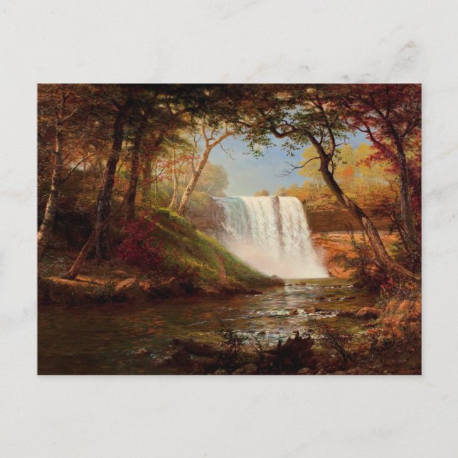 Minnehaha Falls, painting by Albert Bierstadt Postcard (Front)
