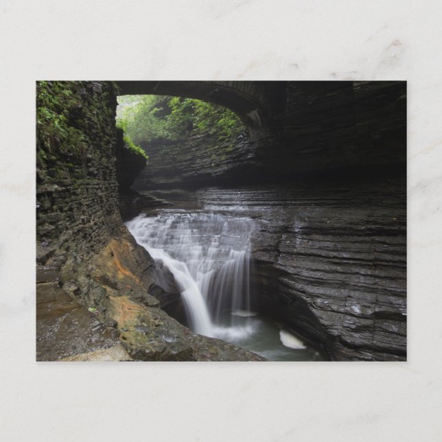 Minnehaha Falls, Watkins Glen State Park, New York Postcard (Front)