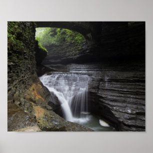 Minnehaha Falls, Watkins Glen State Park, New York Poster