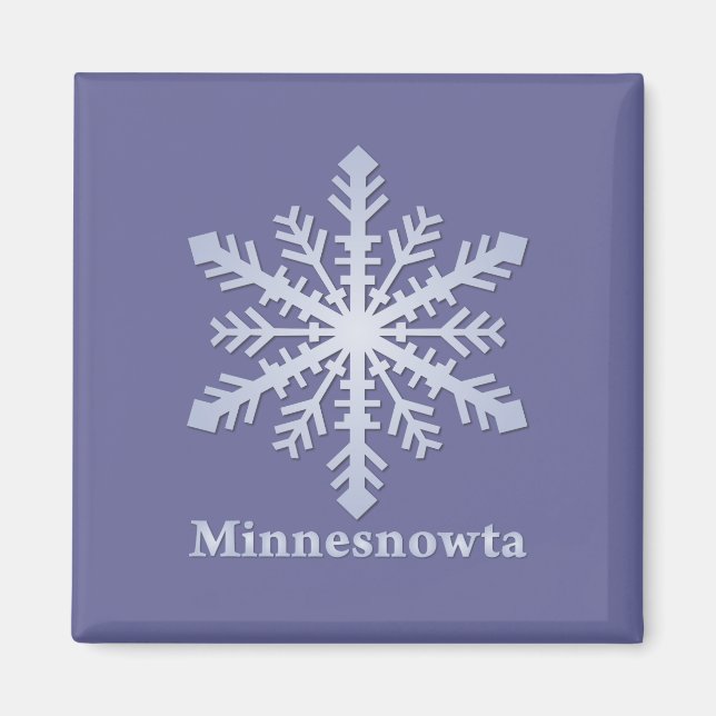 Minnesnowta Blue Snowflake Magnet (Front)