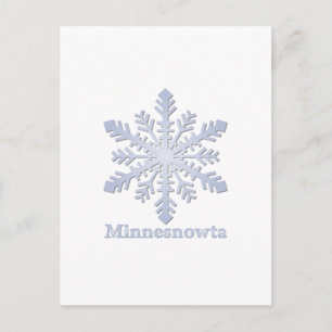 Minnesnowta Blue Snowflake Postcard