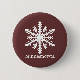 Minnesnowta Snowflake 6 Cm Round Badge