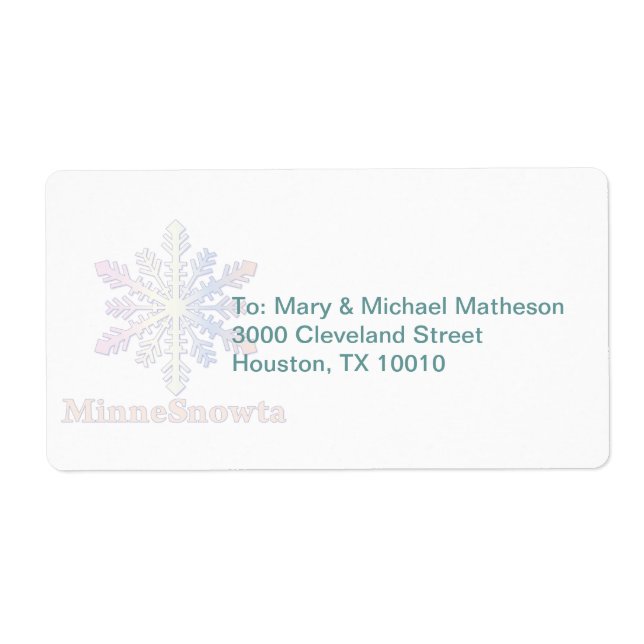 MinneSnowta with Snowflake (Front)