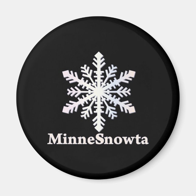 MinneSnowta with Snowflake Magnet (Front)