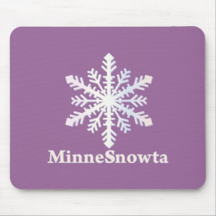 MinneSnowta with Snowflake Mouse Pad
