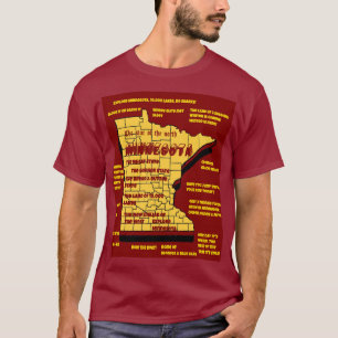 Minnesota 3d map design T-Shirt