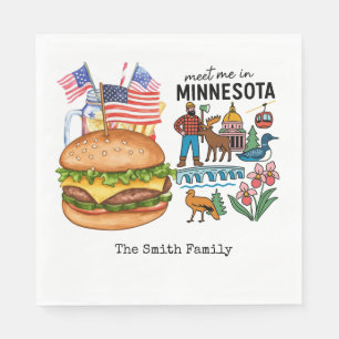  Minnesota 4th July  Independence Day party   Napkin