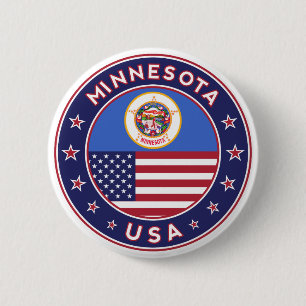 Minnesota 6 Cm Round Badge