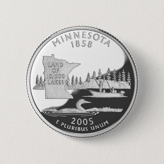 Minnesota 6 Cm Round Badge (Front)