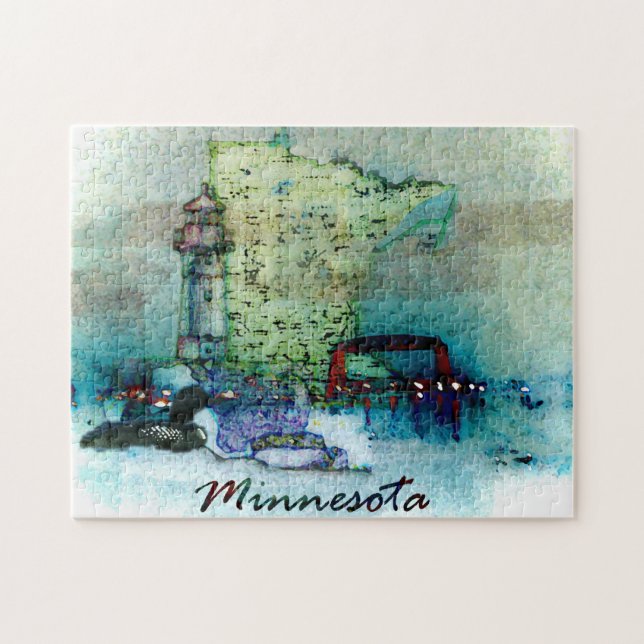 Minnesota Abstract Puzzle (Horizontal)