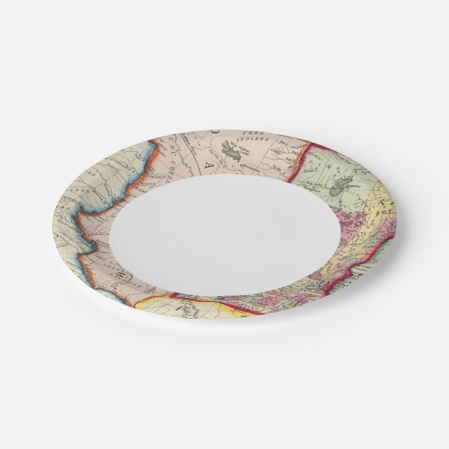 Minnesota, And Dacotah Paper Plate (Angled)