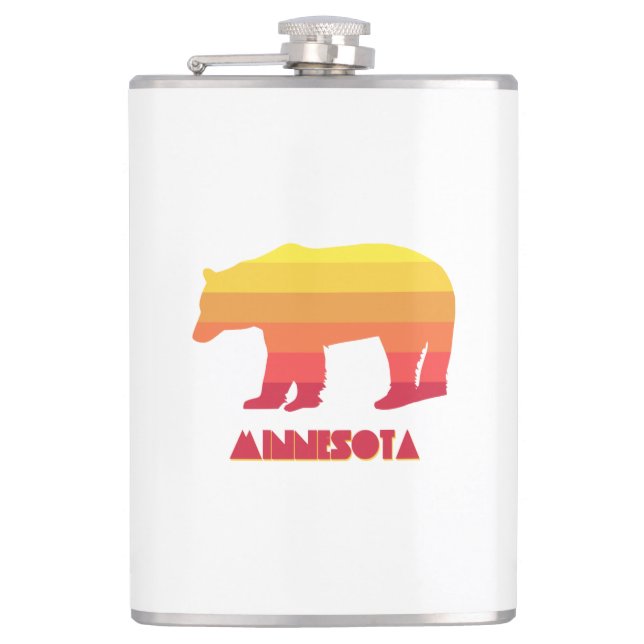Minnesota Bear Hip Flask (Front)