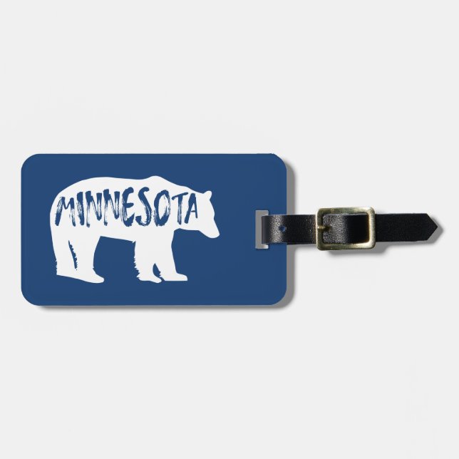 Minnesota Bear Luggage Tag (Front Horizontal)