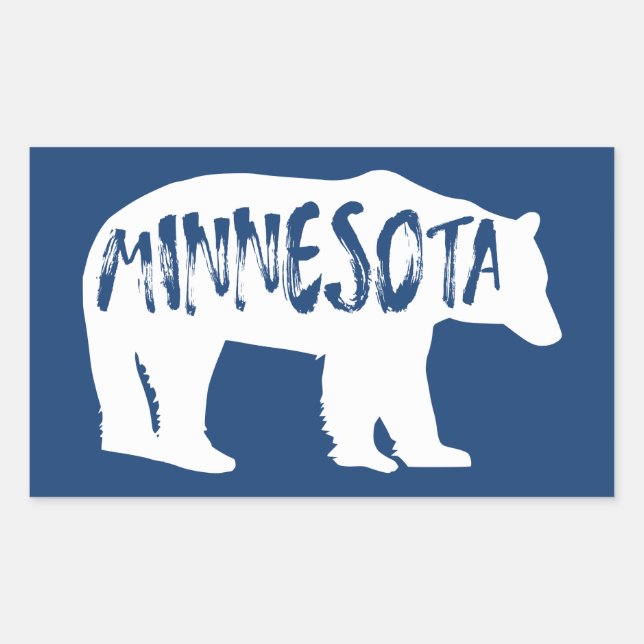 Minnesota Bear Rectangular Sticker (Front)