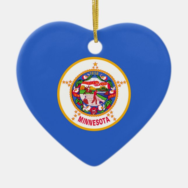 Minnesota Ceramic Tree Decoration (Front)