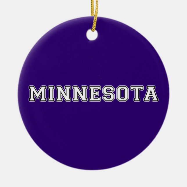 Minnesota Ceramic Tree Decoration (Front)
