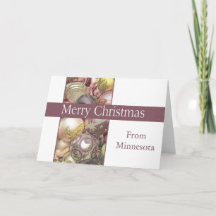 Minnesota  Christmas Card, state specific Holiday Card