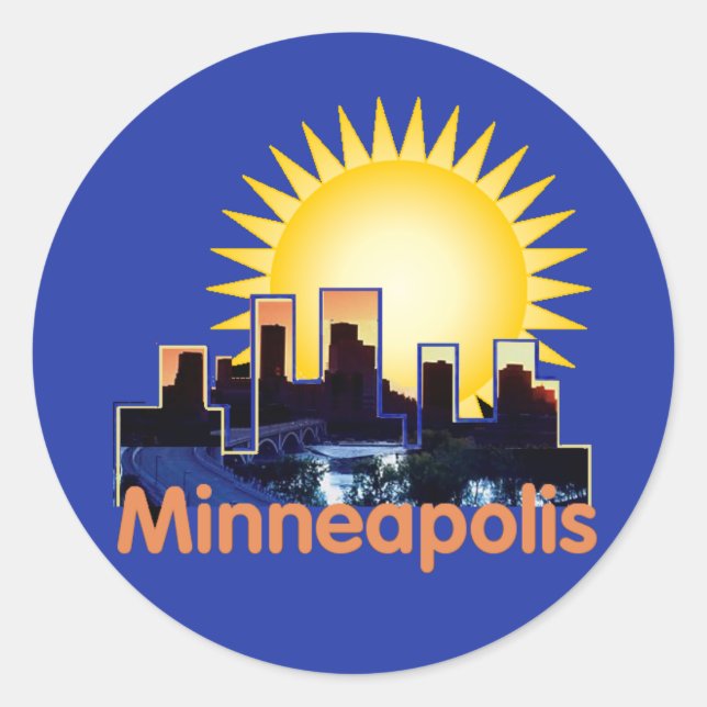 Minnesota Classic Round Sticker (Front)