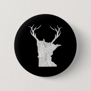 Minnesota Deer Hunting Shirt - Vintage Deer Huntin 6 Cm Round Badge