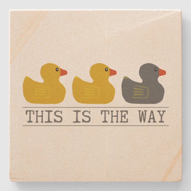 Minnesota Duck Duck Grey Duck - This Is the Way Stone Coaster (Front)