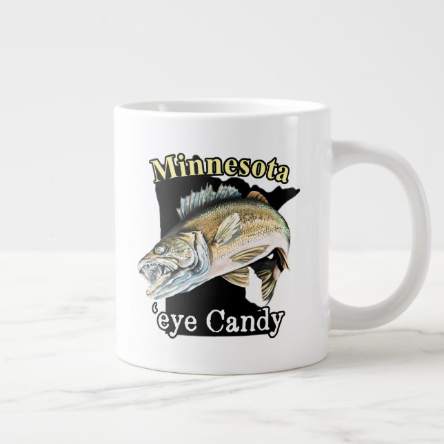 Minnesota 'Eye Candy Funny Walleye Fishing Large Coffee Mug (Right)