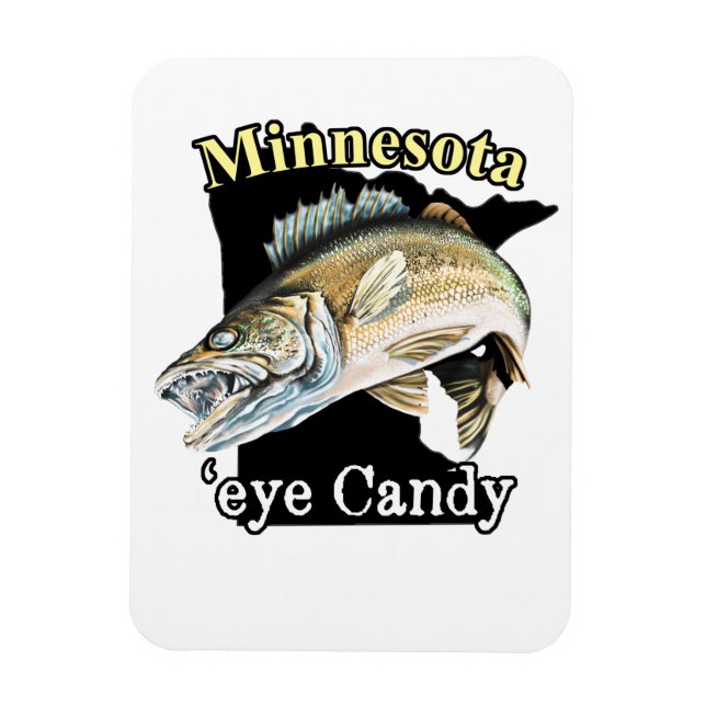 Minnesota 'Eye Candy Funny Walleye Fishing Magnet (Vertical)