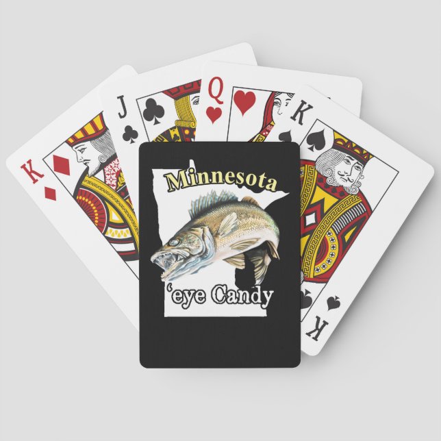 Minnesota 'Eye Candy Funny Walleye Fishing Playing Cards (Back)