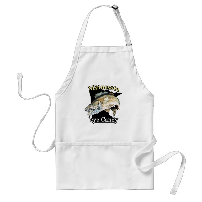 Minnesota 'Eye Candy Funny Walleye Fishing Standard Apron (Front)